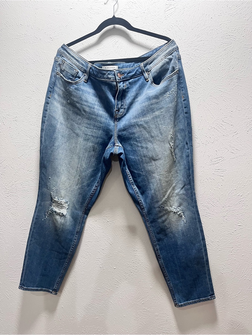 NWOT Vigoss Light Blue Skinny Distressed Women’s Jeans